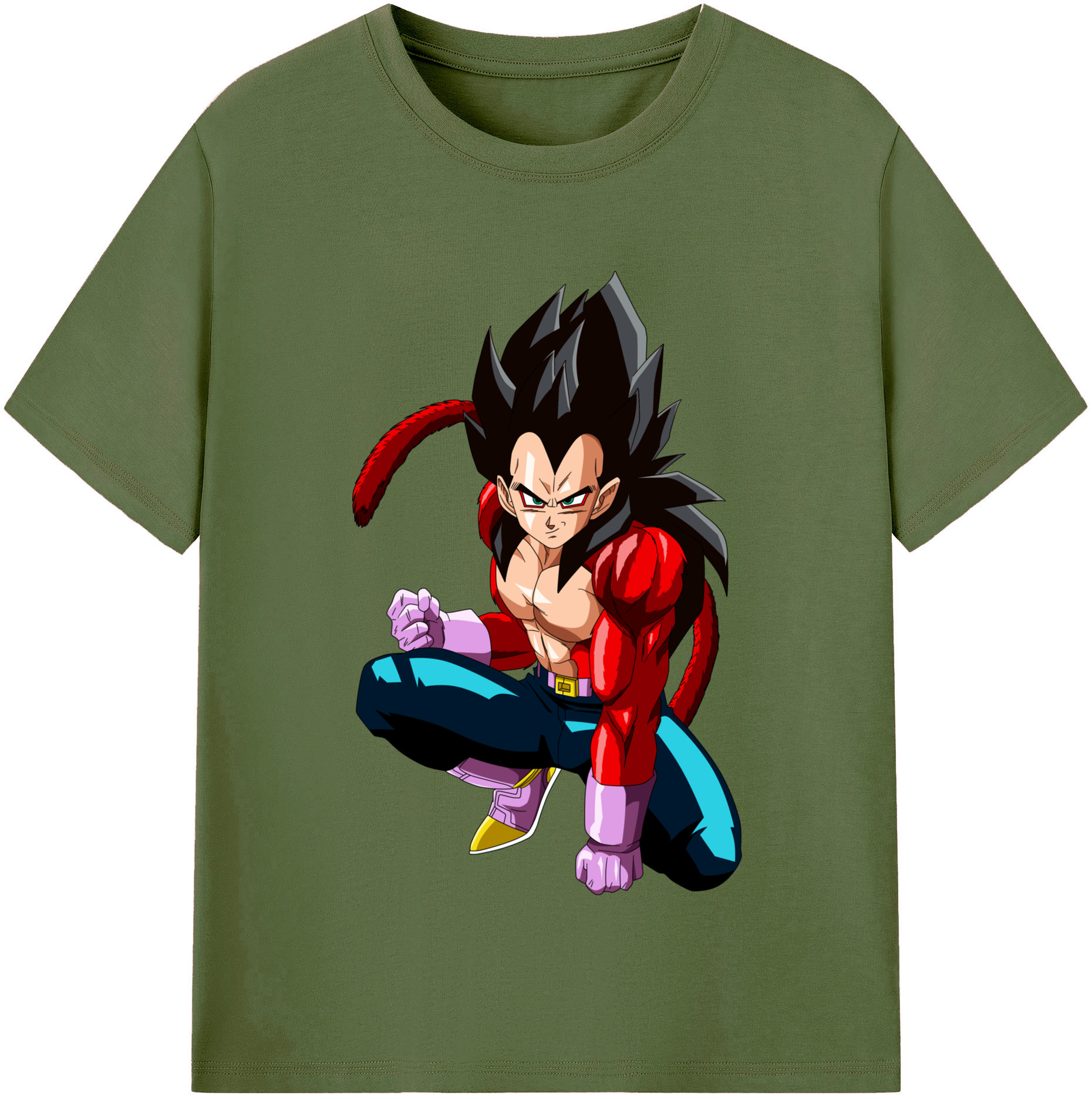 （画像用） ドラゴンボール ベジータ四世（Bejīta Yonsei）DRAGON BALL Vegeta IV 綿100％半袖Tシャツ（フロントプリント）